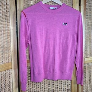 Anya Hindmarch Uniqlo Pink Crewneck Sweater with Eye Motif youth 12-14/150